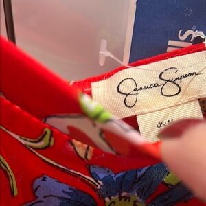 Jessica Simpson Red Dress with Floral Print